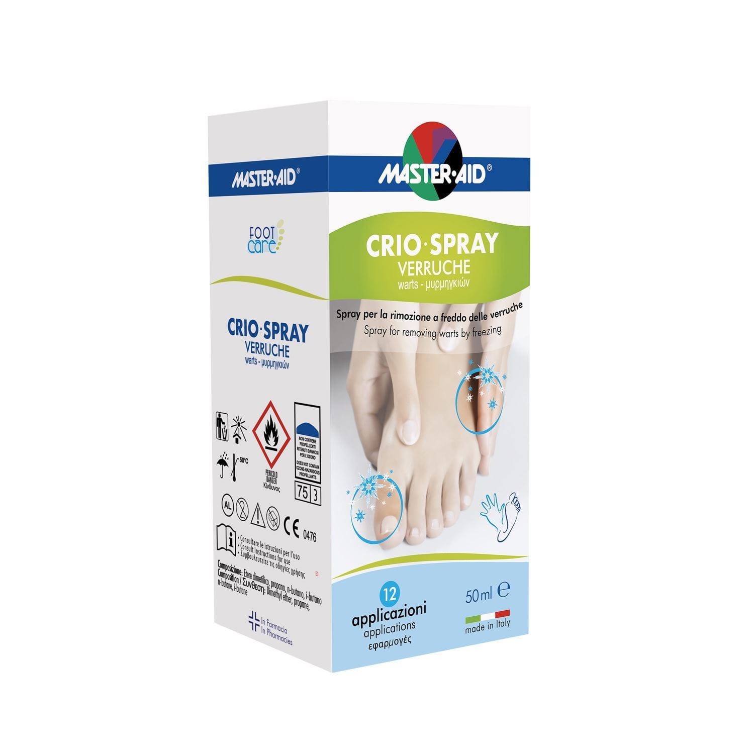 Spray criogenico Master-Aid per verruche palmari e plantari 50ml