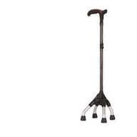 BASTONE DA PASSEGGIO STABILE CANNA IN LEGA MARRONE+BASE ACCIAIO+IMPUGNATURA NERO/BORDEAUX