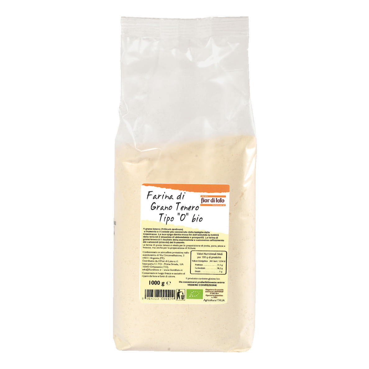 FARINA FINE DI GRANO TENERO 0 BIOLOGICO 1000 G