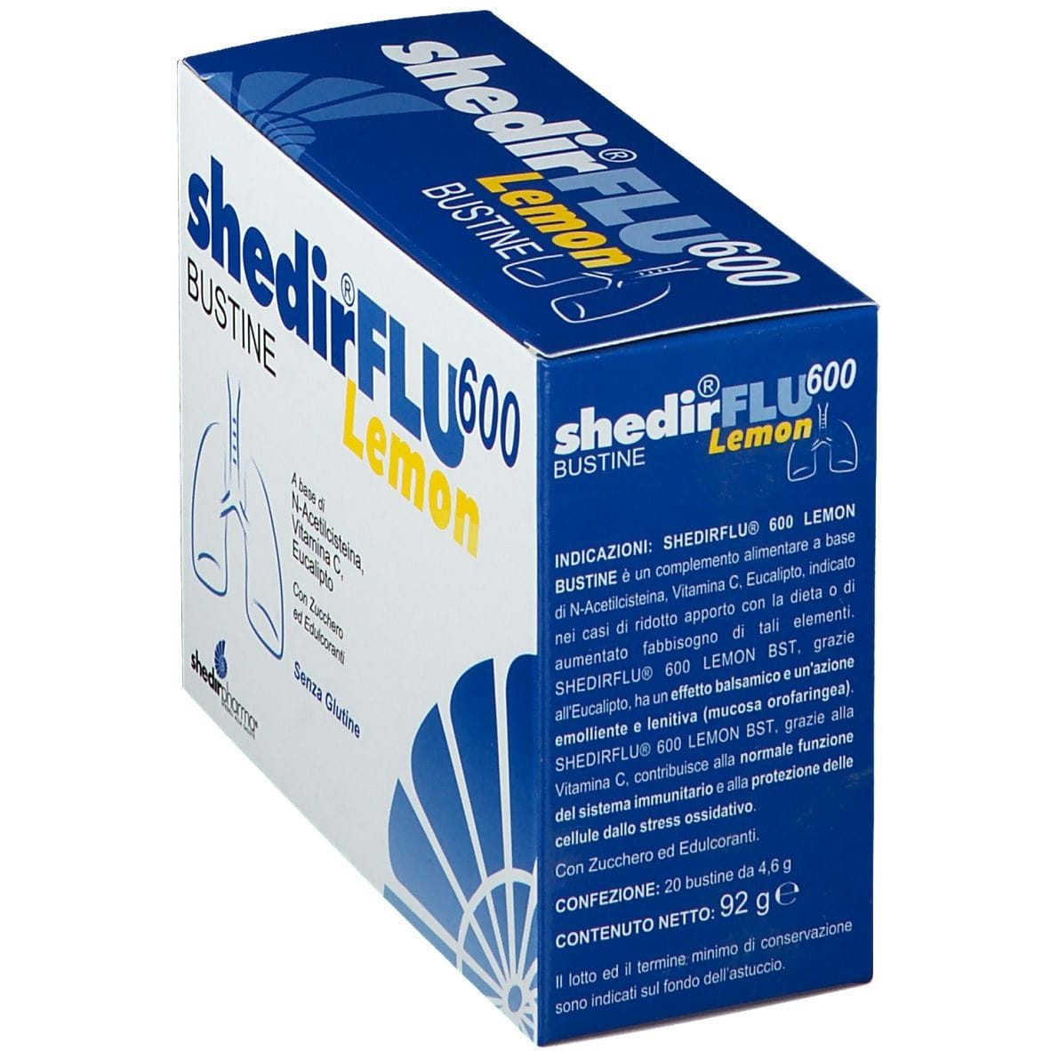 SHEDIRFLU 600 LEMON 20 BUSTINE