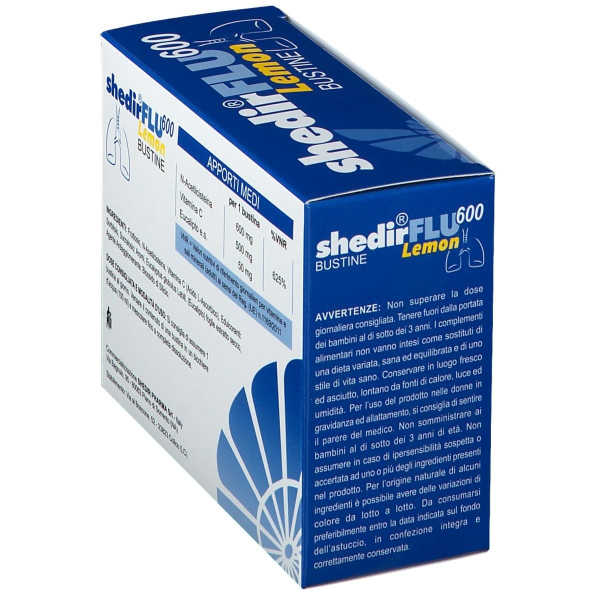 SHEDIRFLU 600 LEMON 20 BUSTINE