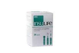 Lancette pungidito universali Insulife 30G, 25 pezzi