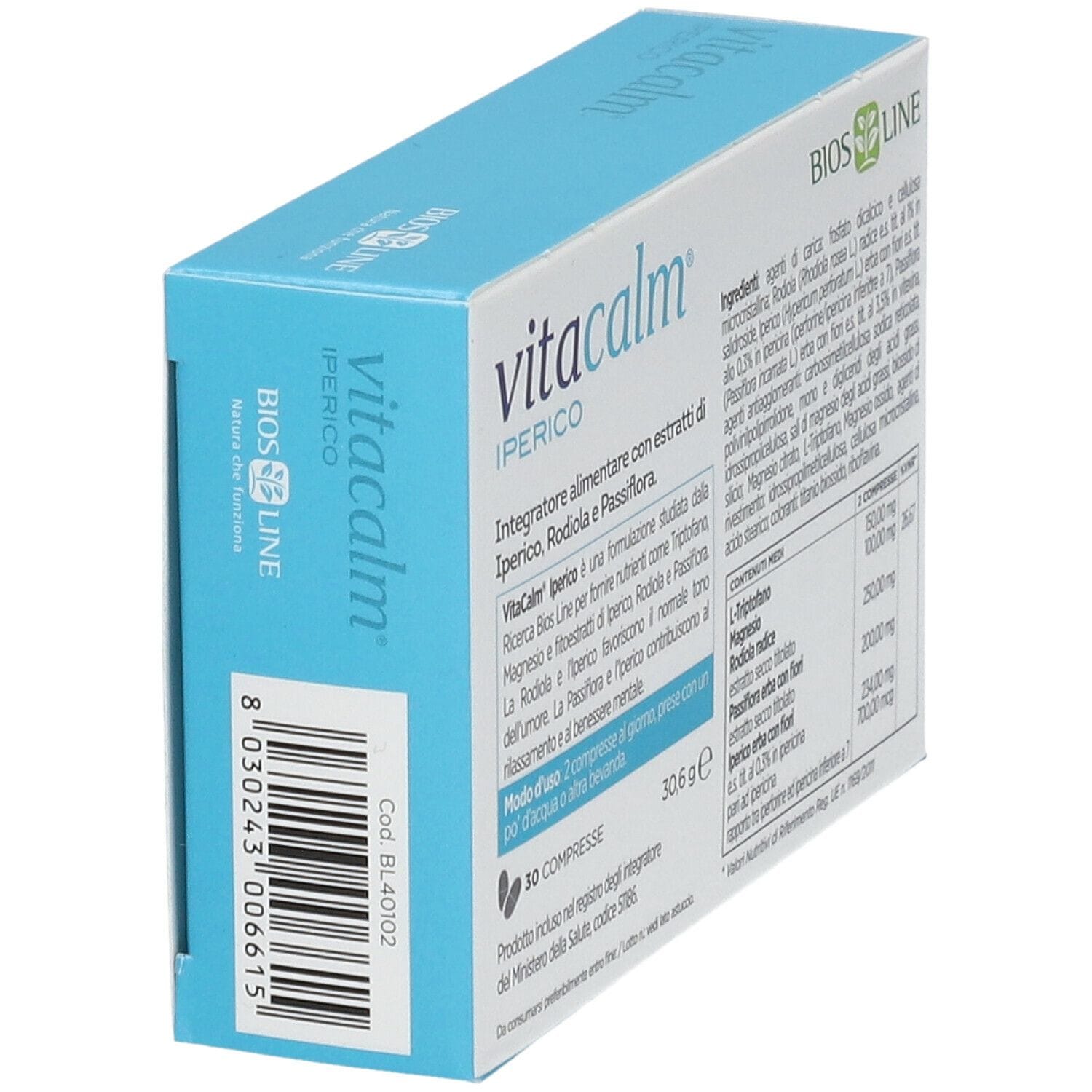 VITACALM IPERICO 30 COMPRESSE