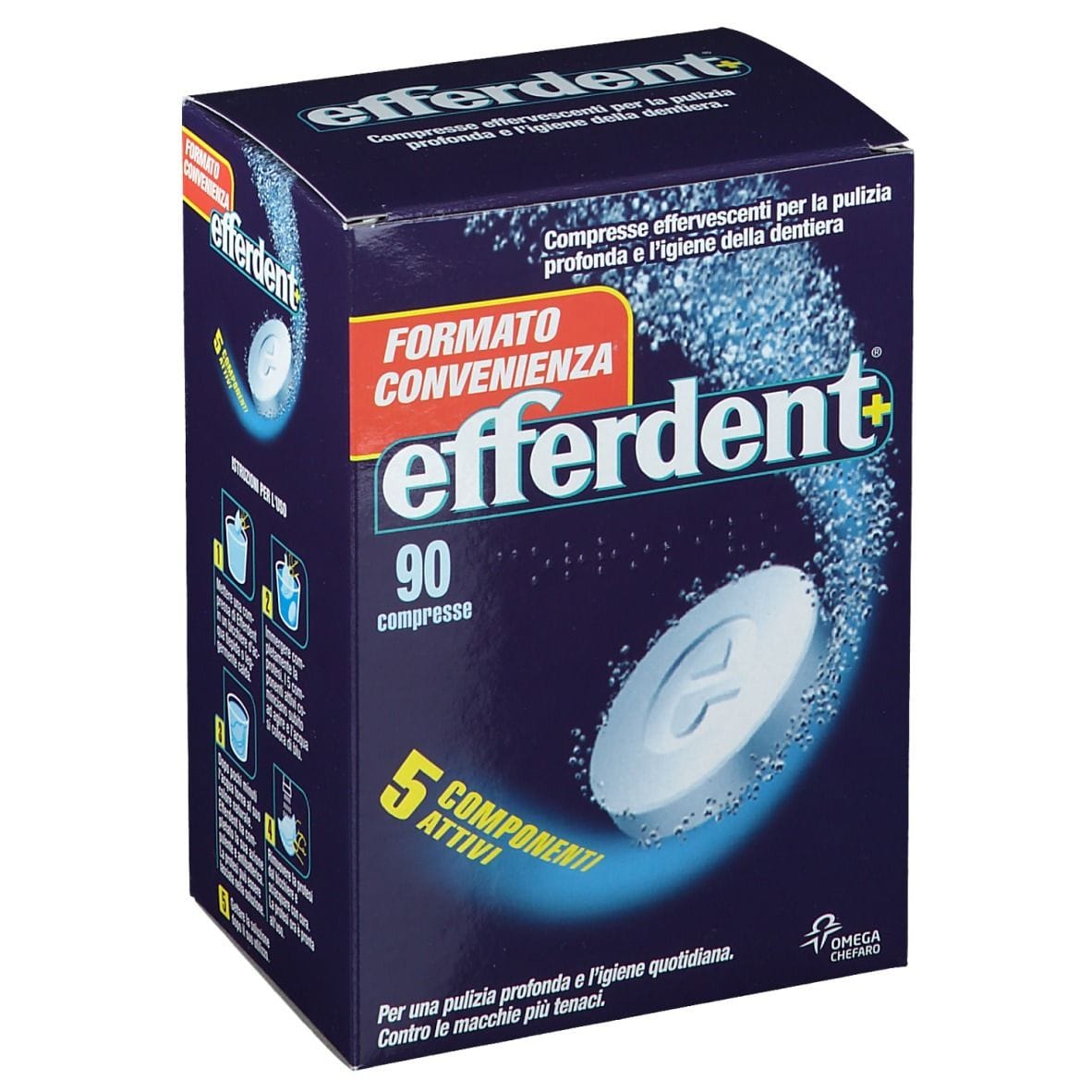 EFFERDENT PULIZIA DENTIERE 90 COMPRESSE EFFERVESCENTI