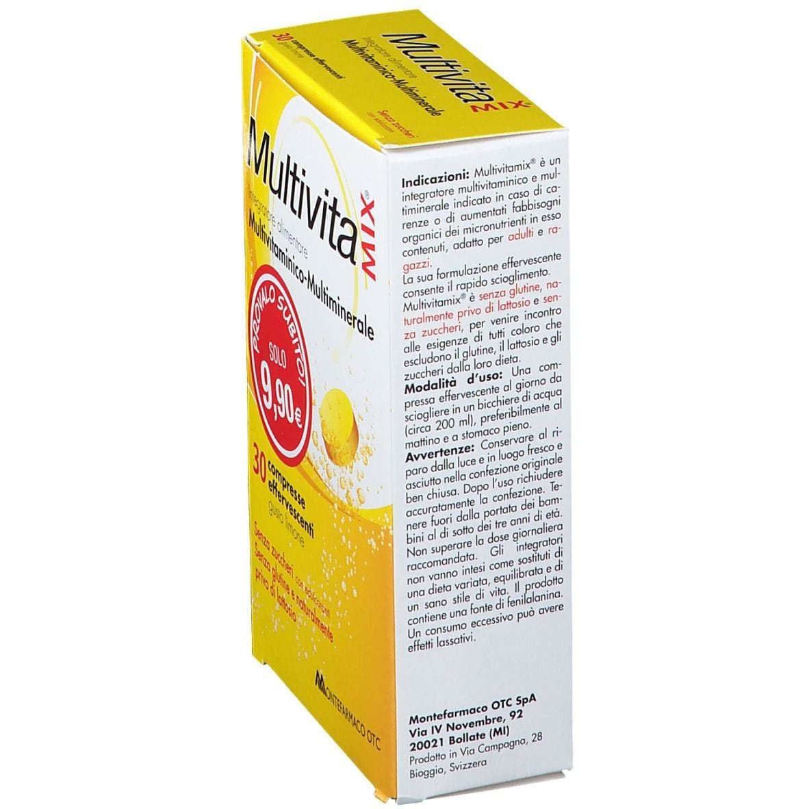 MULTIVITAMIX SENZA ZUCCHERO 30 COMPRESSE EFFERVESCENTI