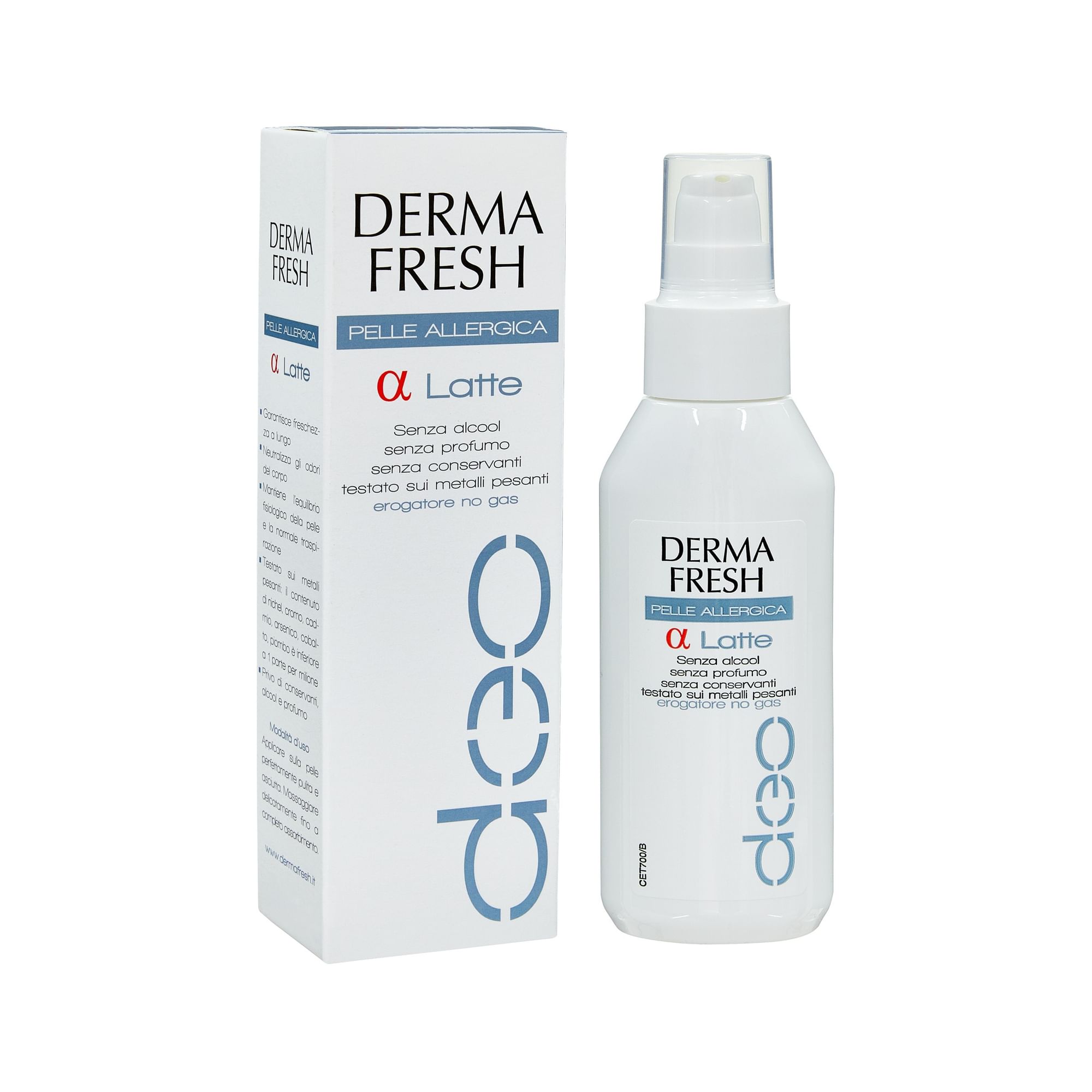 Dermafresh Alfa Pelle Allergica, Deodorante Latte Spray Ipoallergenico, Senza Alcol E Senza Profumo, 100 Ml-image