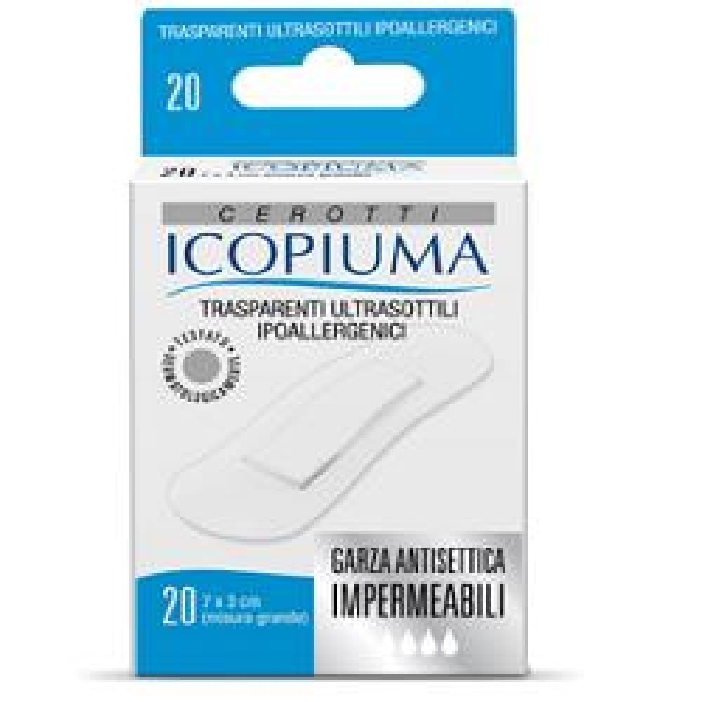 Cerotti trasparenti Icopiuma grandi con clorexidina, 20 pz