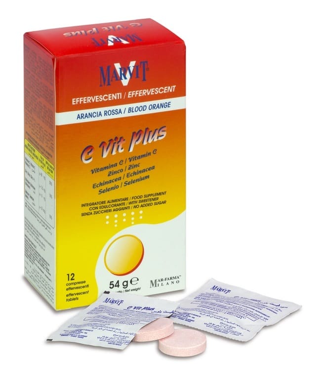 MARVIT C VIT PLUS 1000 12 COMPRESSE EFFERVESCENTI