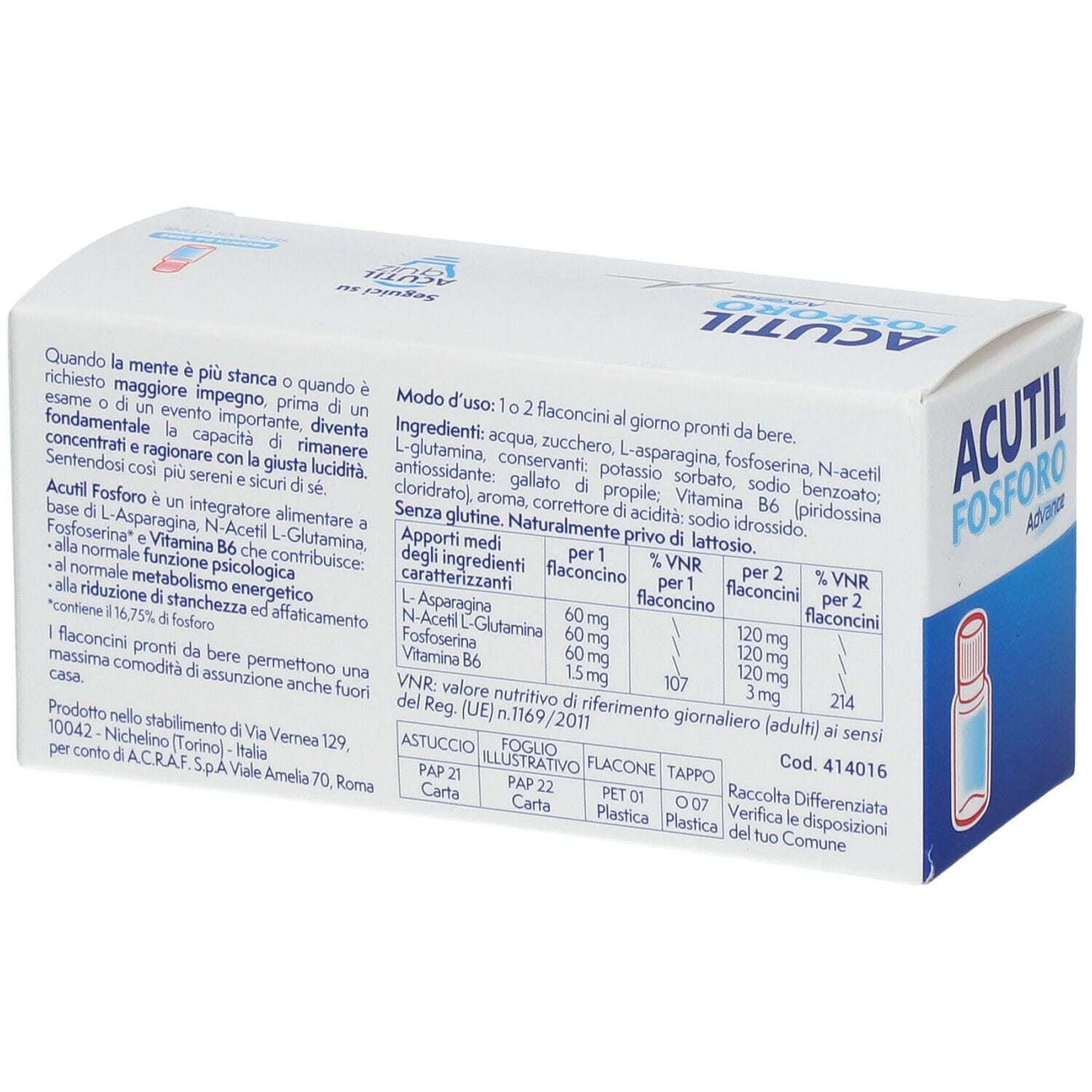 ACUTIL FOSFORO ADVANCE 10 FLACONCINI