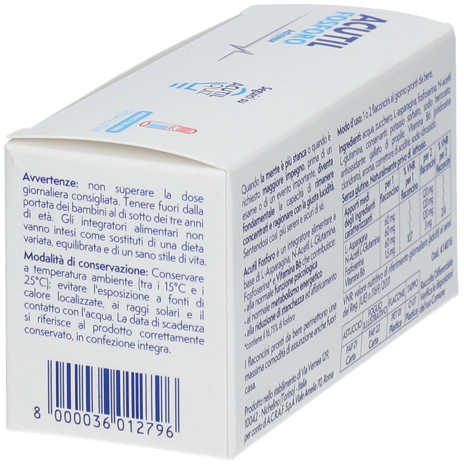 ACUTIL FOSFORO ADVANCE 10 FLACONCINI