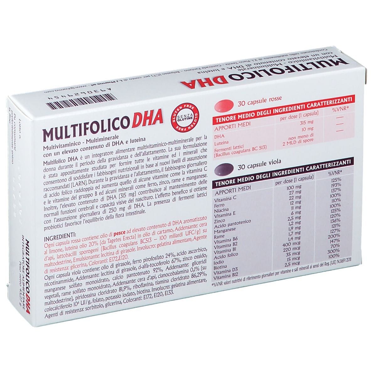 MULTIFOLICO DHA 30 CAPSULE + 30 COMPRESSE