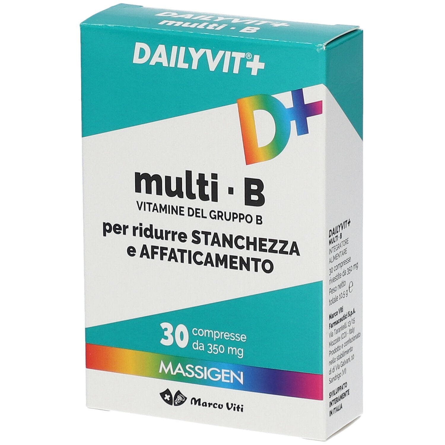 MASSIGEN MULTI B VITAMINE DEL GRUPPO B 30 COMPRESSE RIVESTITA DA 364 MG