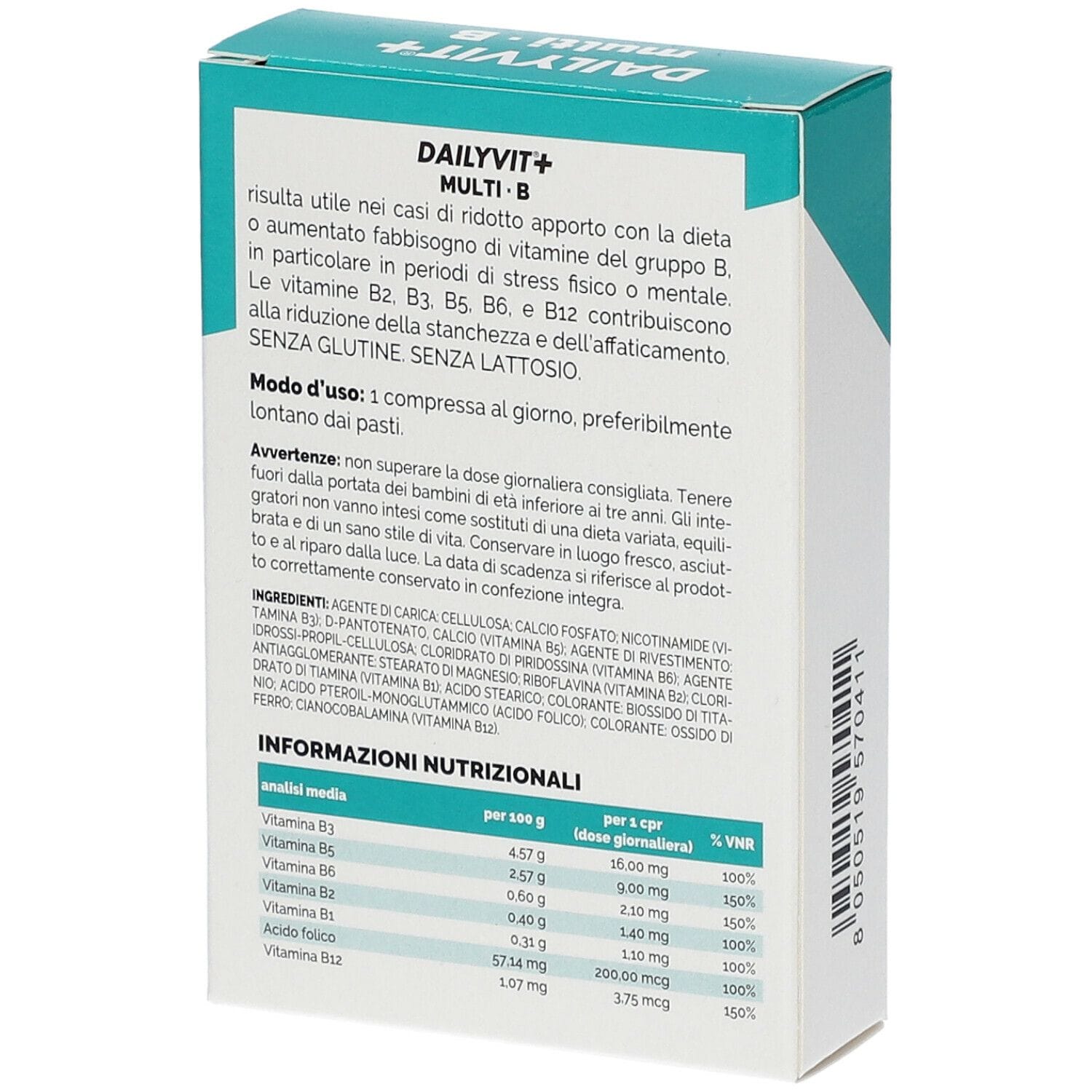 MASSIGEN MULTI B VITAMINE DEL GRUPPO B 30 COMPRESSE RIVESTITA DA 364 MG