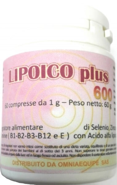 Integratore Lipoico PLUS 600 con acido alfa lipoico, 60 compresse