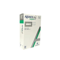 MEDICAZIONE STERILE CON IDROCOLLOIDI FILM DI POLIURERETANO TAMPONE CENTRALE DI FIBRE NON TESSUTE DI CARBOSSIMETILCELLULOSA SODICA ARGENTO IONICO AQUACEL AG SURGICAL 9X15CM 10 PEZZI