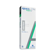 MEDICAZIONE STERILE CON IDROCOLLOIDI FILM DI POLIURERETANO TAMPONE CENTRALE DI FIBRE NON TESSUTE DI CARBOSSIMETILCELLULOSA SODICA ARGENTO IONICO AQUACEL AG SURGICAL 9X25CM 10 PEZZI