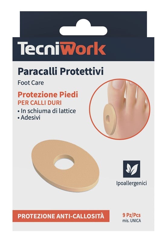 Paracalli TecniWork per Calli Duri, 9 Pezzi Ipoallergenici