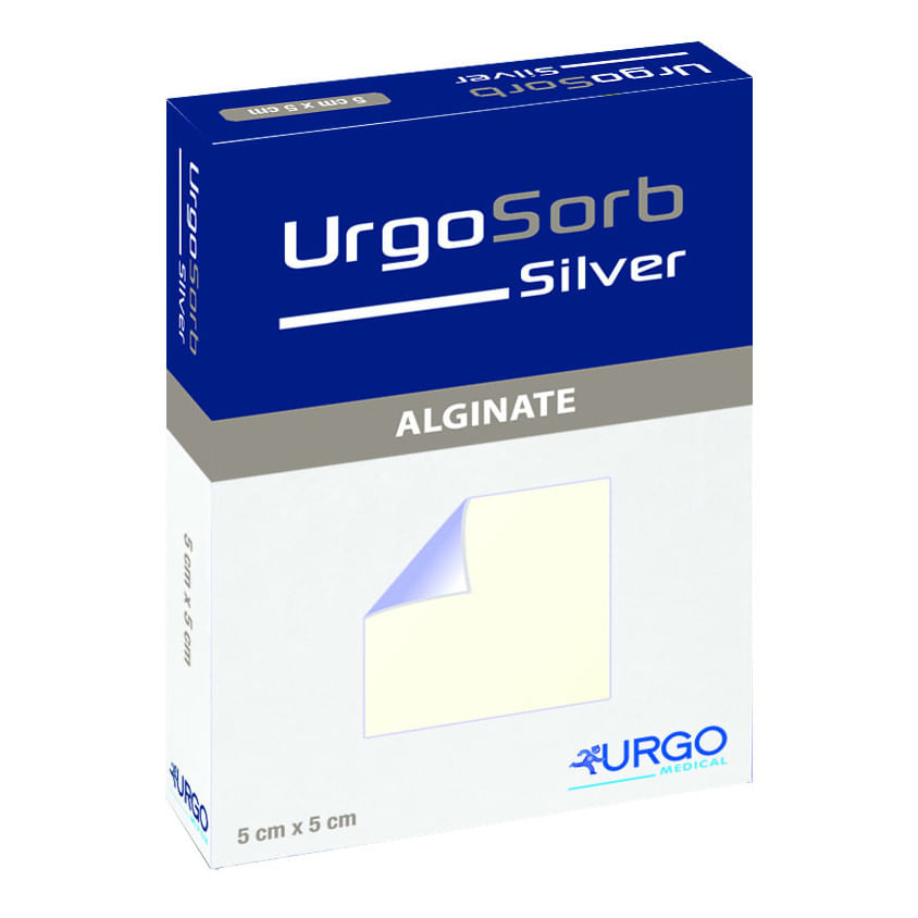 MEDICAZIONE ANTIBATTERICA URGOSORB SILVER 5X5CM 10 PEZZI