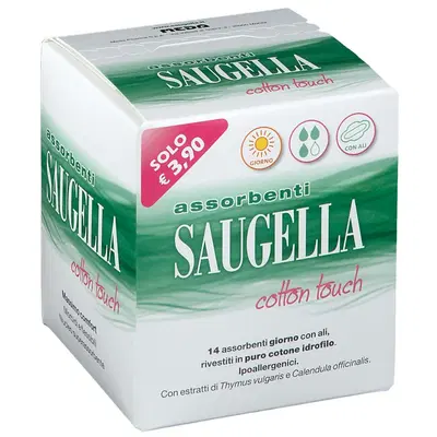 SAUGELLA COTTON TOUCH ASSORBENTI GIORNO 14 PEZZI TAGLIO PREZZO SAUGELLA COTTON TOUCH ASSORBENTI GIORNO 14 PEZZI TAGLIO PREZZO