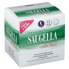 Saugella Cotton Touch Assorbenti Notte 12 Pezzi Taglio Prezzo