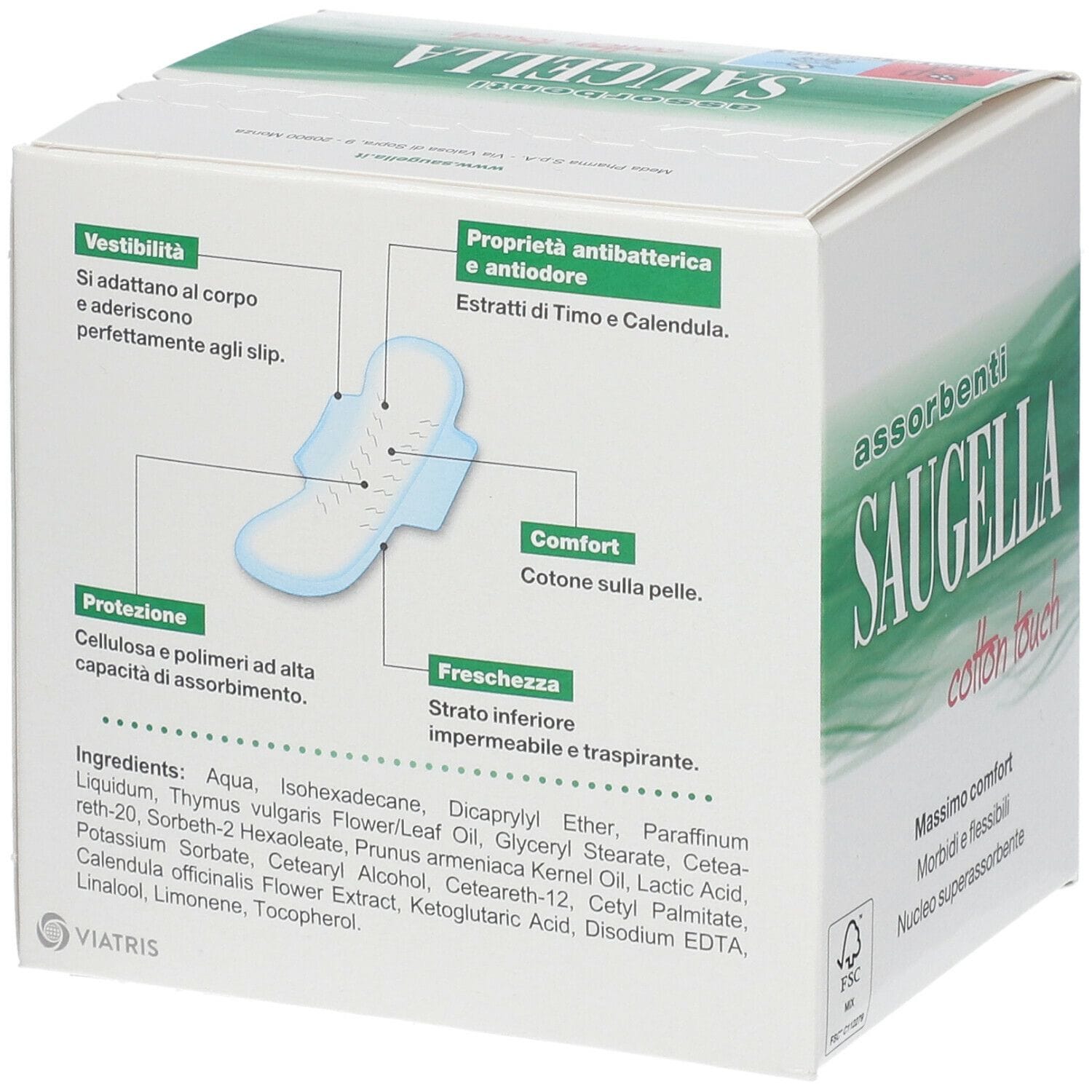 Assorbenti Notte Saugella Cotton Touch in Cotone, 12 Pezzi