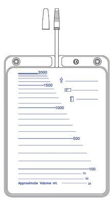 Sacca urina Easyone 2 litri tubo 130cm, confezione 30 pezzi