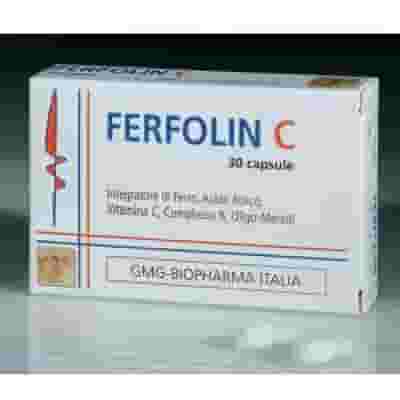Integratore Ferfolin C con Ferro e Vitamine, 30 Capsule