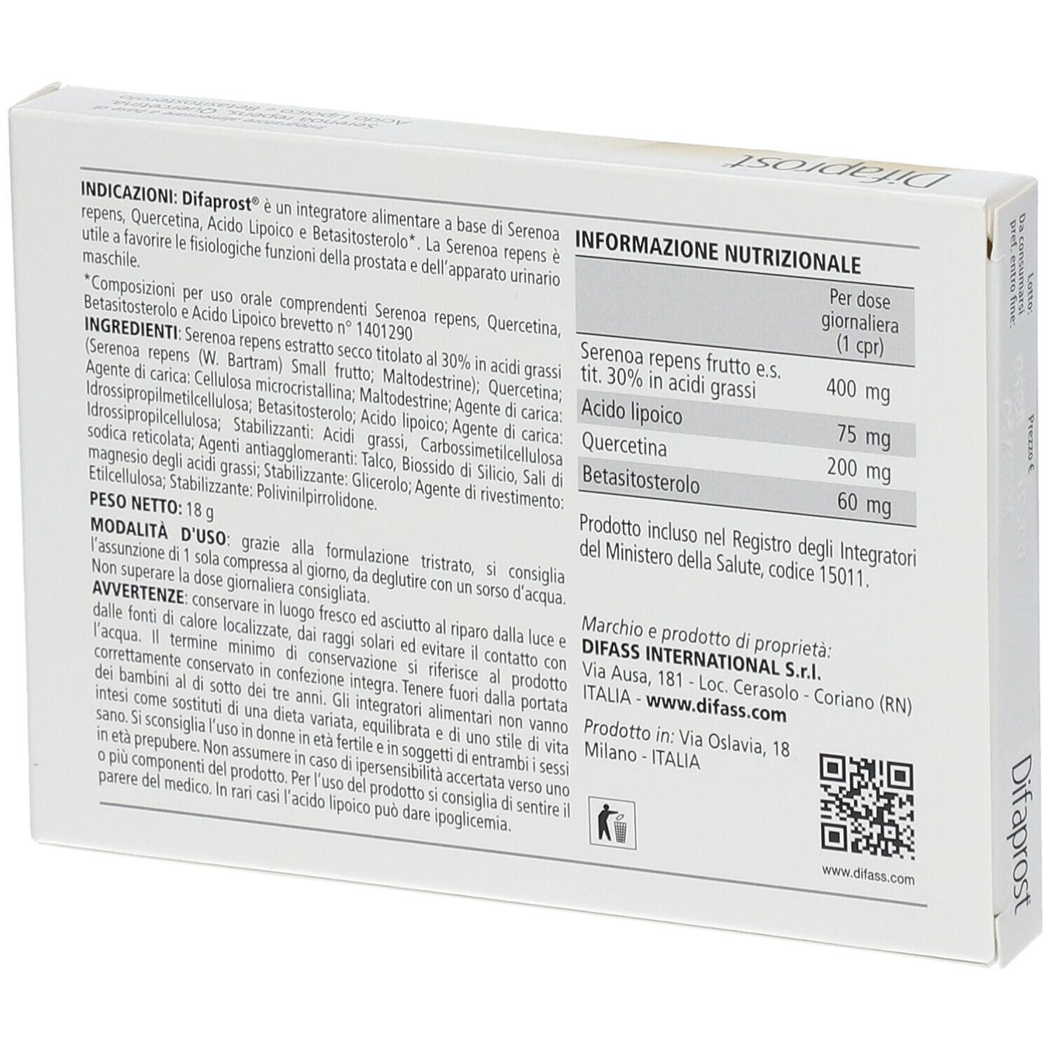 DIFAPROST 15 COMPRESSE