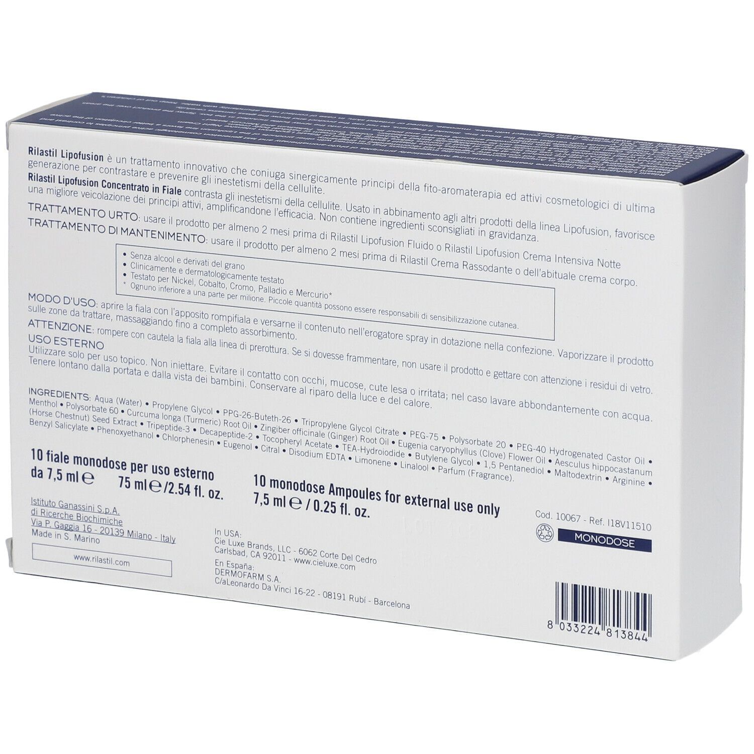 RILASTIL LIPOFUSION 10 FIALE 7,5 ML