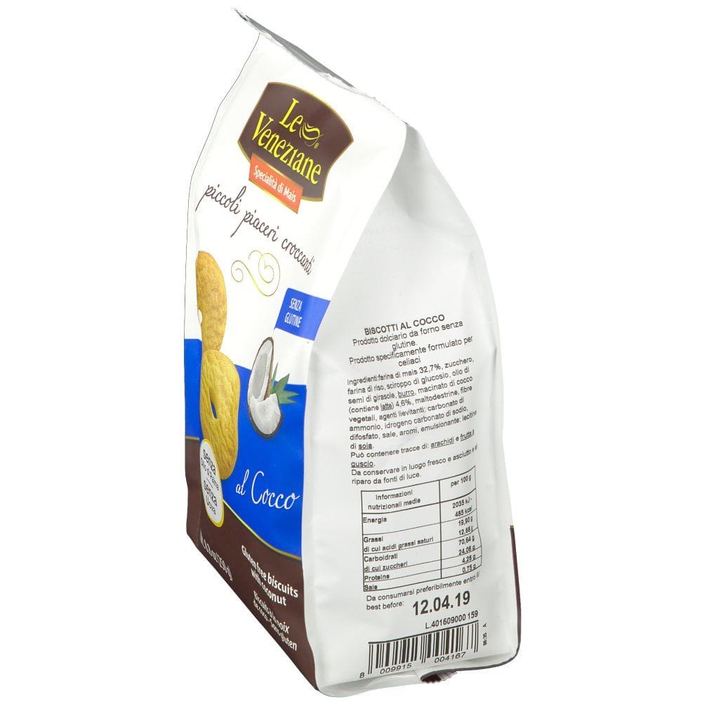 Biscotti al Cocco Le Veneziane senza glutine, 250g