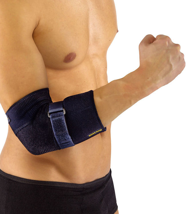Gomitiera elastica New Edge 038 con pressore epicondilo, taglia M