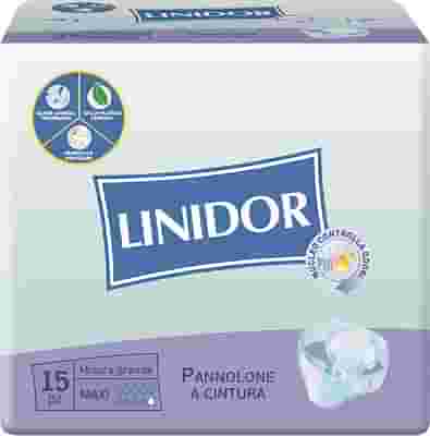 PANNOLONE LINIDOR A CINTURA MAXI MISURA GRANDE 15 PEZZI