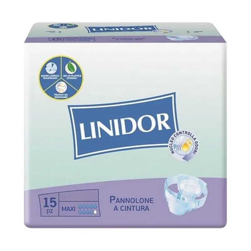 Pannolone Linidor A Cintura Maxi Misura Media 15 Pezzi