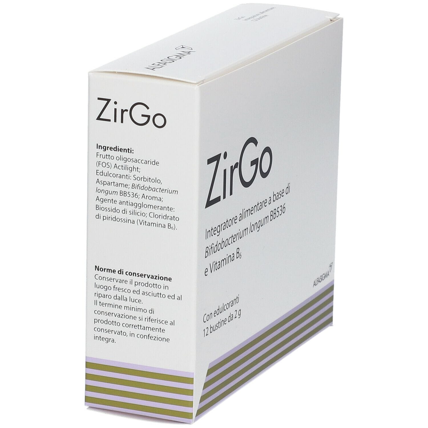 Integratore ZirGo probiotico e vitamina B6, 12 bustine