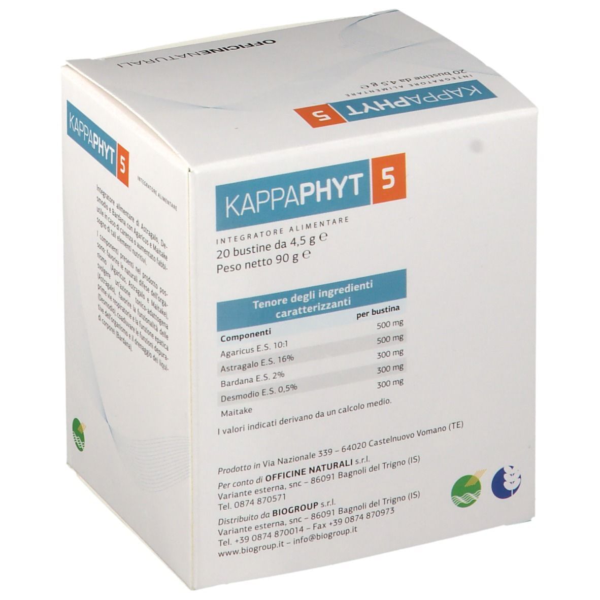 KAPPAPHYT 5 20 BUSTINE DA 4,5 G