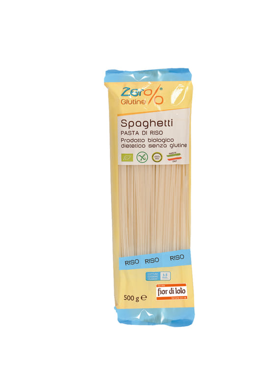 Spaghetti di Riso BIO Senza Glutine Zero% Glutine, 500g
