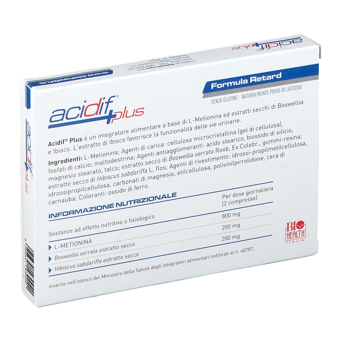 Integratore Acidif PLUS per le vie urinarie, 14 compresse