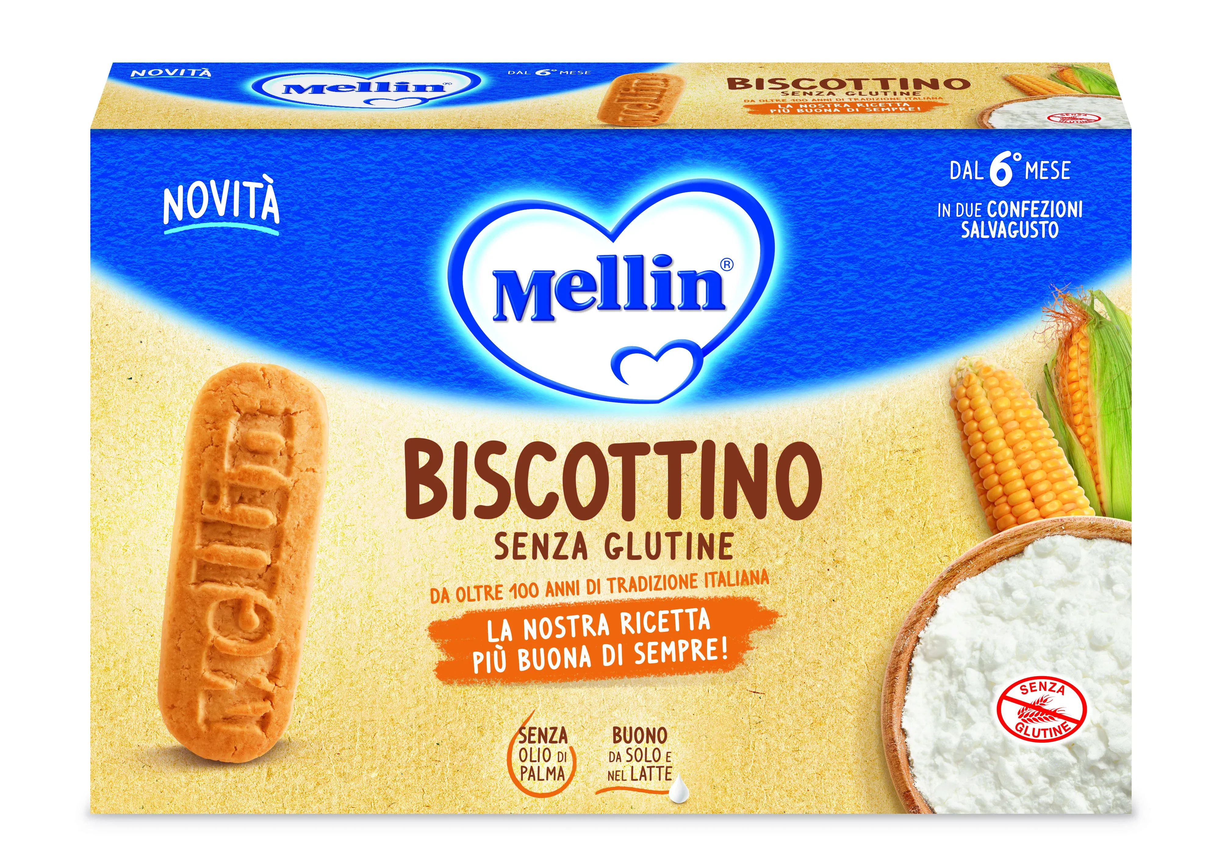 Biscottino Mellin senza glutine per svezzamento, 500g