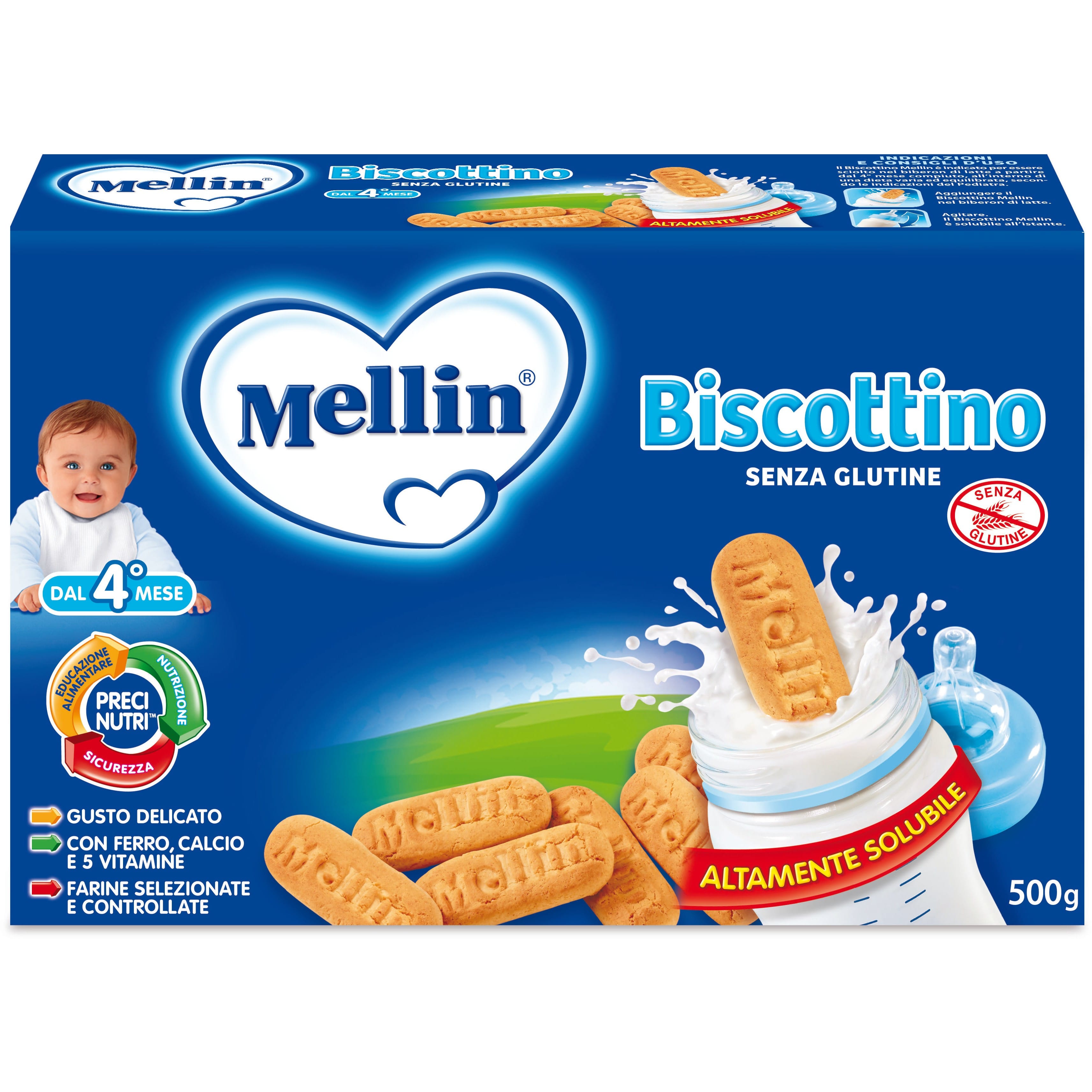Biscottino Mellin senza glutine per svezzamento, 500g
