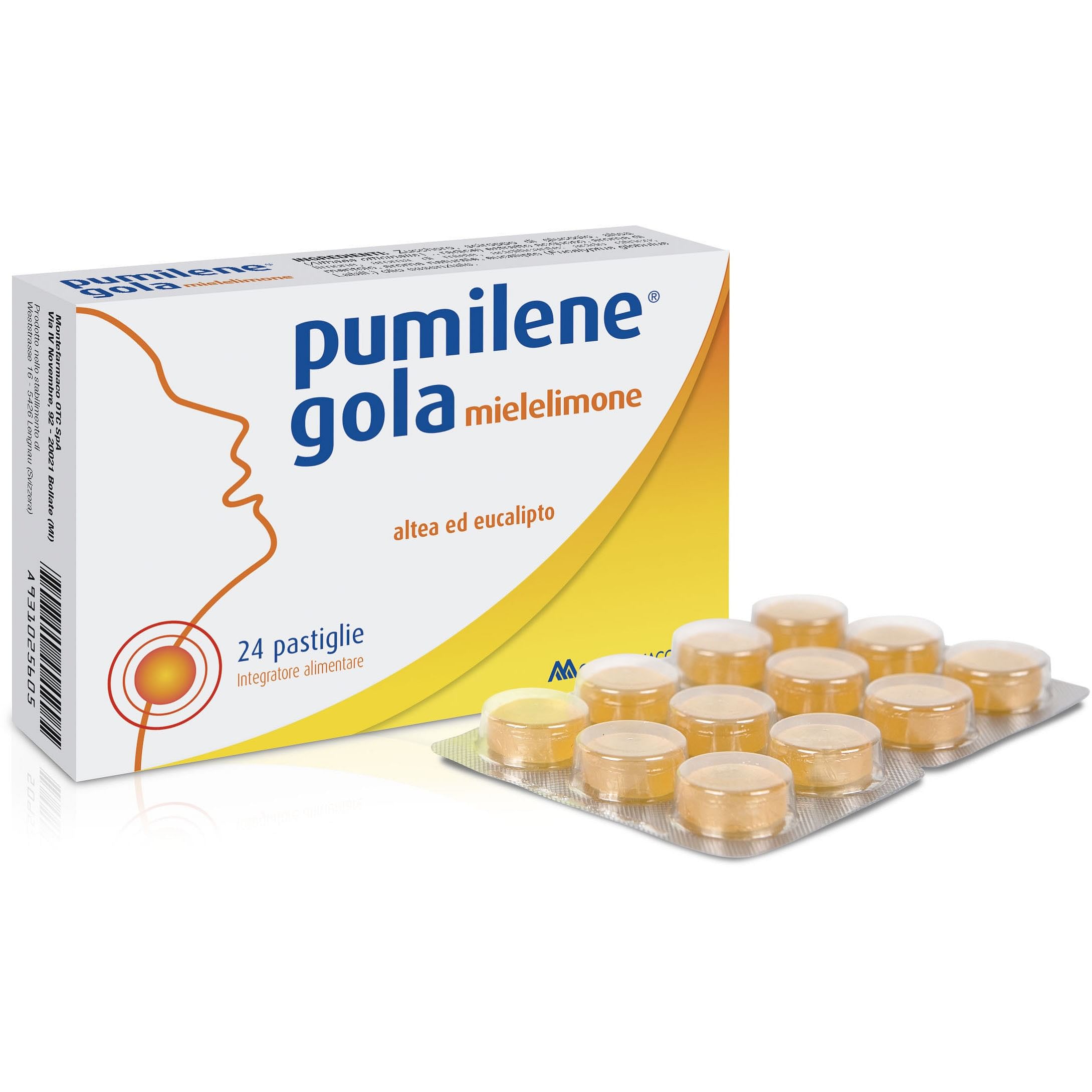 Pumilene Gola Miele Limone 24 Pastiglie