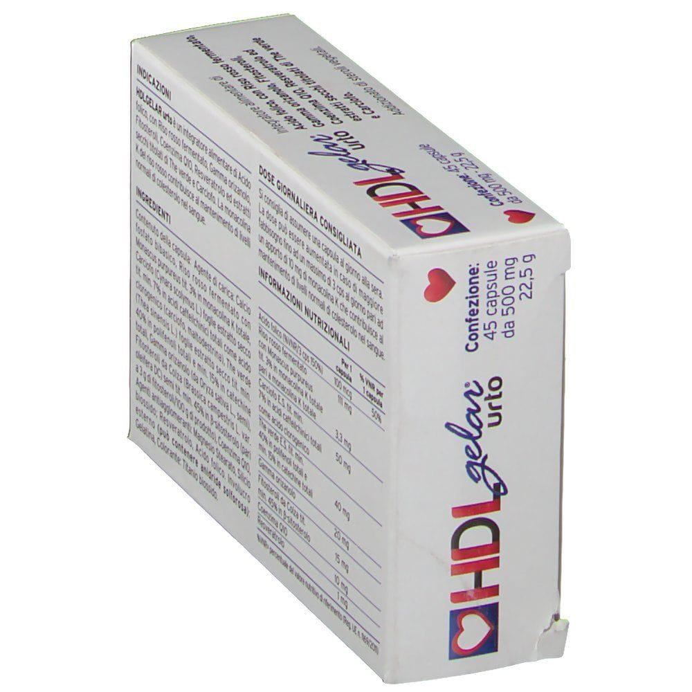 Integratore HDLGelar Urto per il colesterolo, 45 capsule
