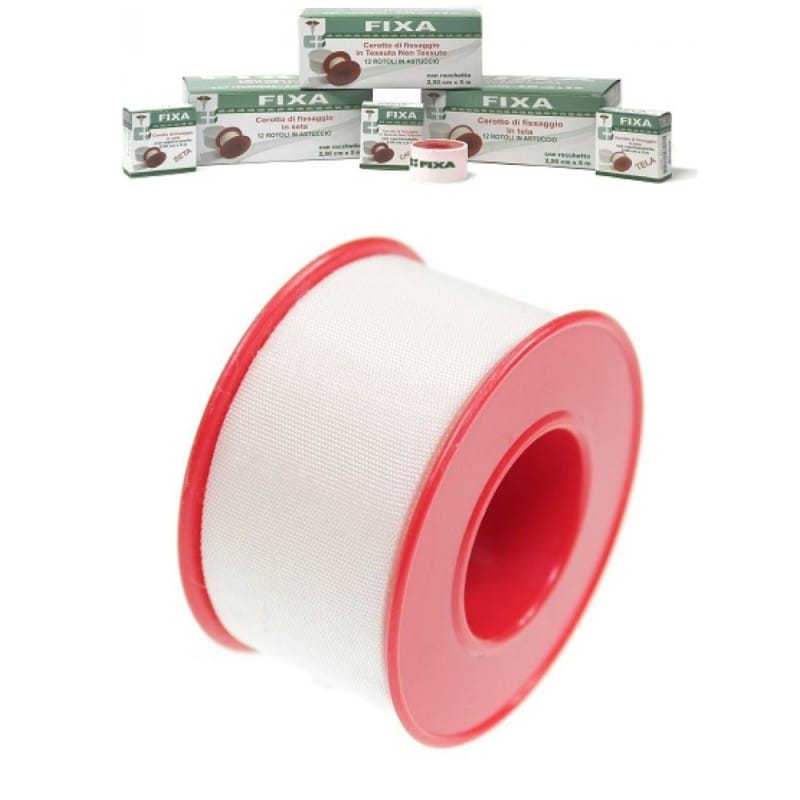 Cerotto TNT Curamed Fixa 2,5x500cm ipoallergenico con rocchetto