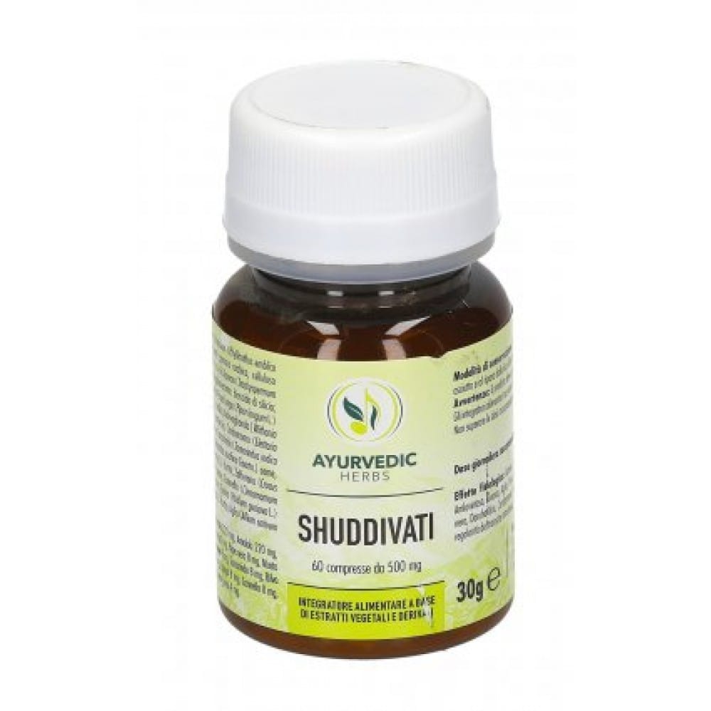 Integratore Shuddivati ayurvedico per la digestione, 60 compresse