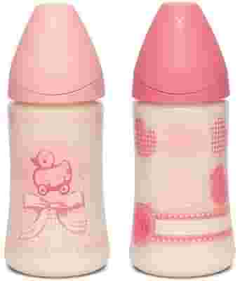 SUAVINEX ROSE TOY BIBERON LATTICE DA 270ML 3 POSIZIONI ROSA