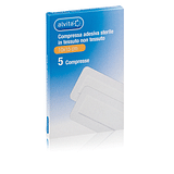 ALVITA GARZA COMPRESSA ADESIVA STERILE IN TESSUTO NON TESSUTO ESTENSIBILE BIANCO 10X15CM 5 PEZZI