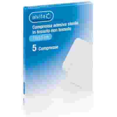 Compressa Adesiva Sterile Alvita TNT 15x15cm, 5 pezzi