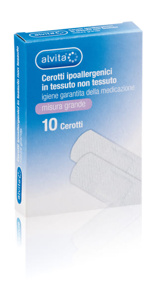 Cerotti ipoallergenici Alvita TNT con tampone medio, 10 pezzi
