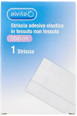 STRISCIA ADESIVA ELASTICA ALVITA TNT 50X8CM STRISCIA ADESIVA ELASTICA ALVITA TNT 50X8CM