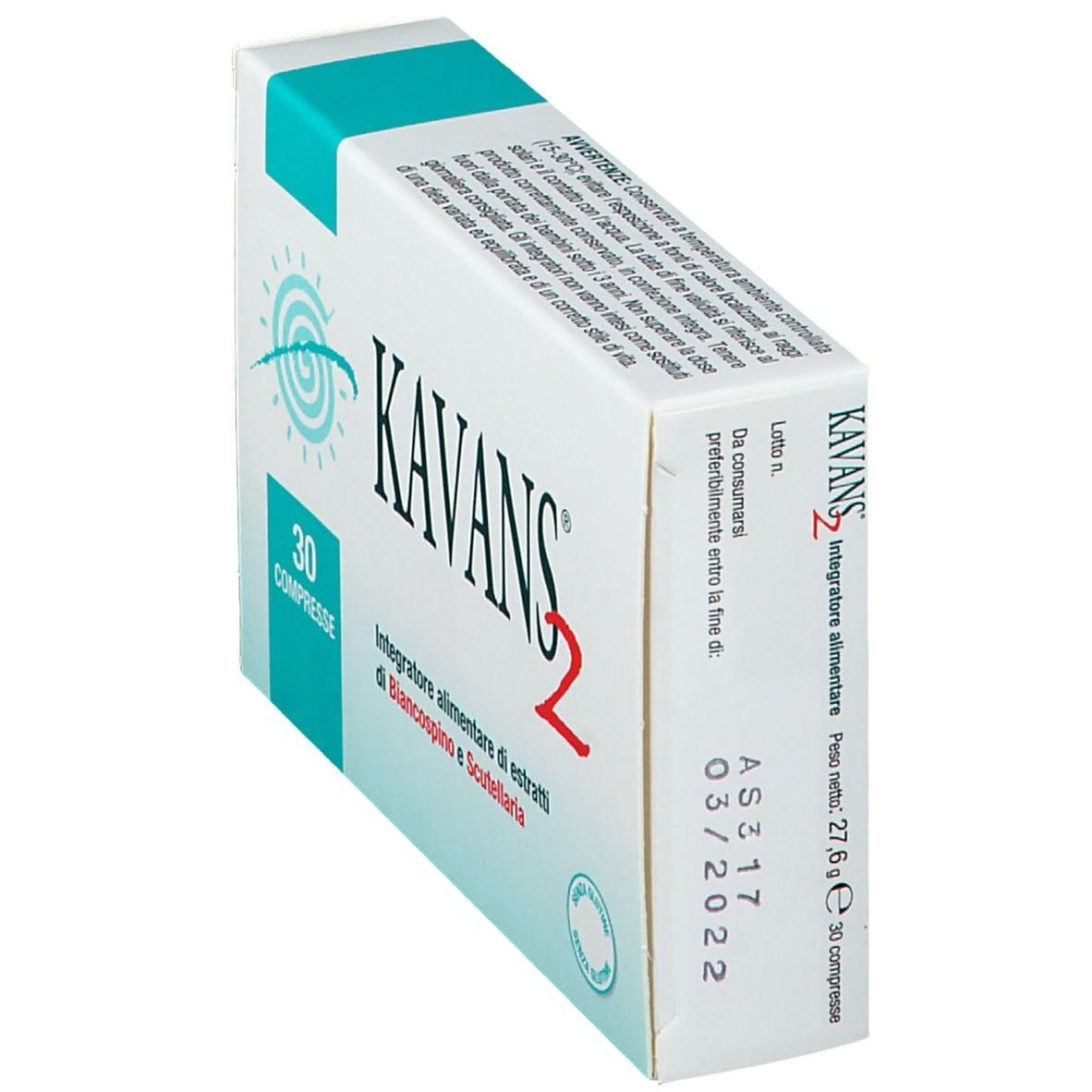 Integratore Kavans 2 per sonno e relax, 30 compresse