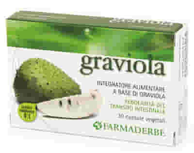Integratore Graviola Farmaderbe, 30 capsule vegetali